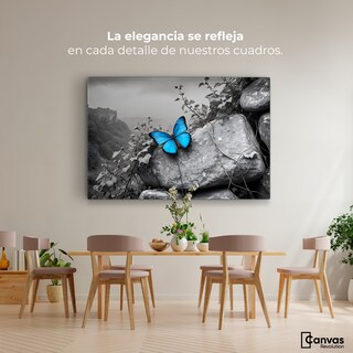 Foto 2 | Cuadro Blanco Y Negro Canvas Alas De Zafiro 90x60