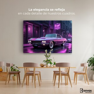 Foto 2 | Cuadro Blanco Y Negro Canvas Viaje De Neón 90x60