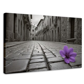 Foto 1 | Cuadro Blanco Y Negro Canvas Morado Callejero 90x60