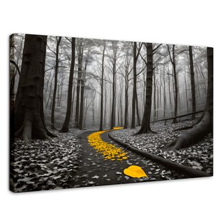 Foto 1 | Cuadro Blanco Y Negro Canvas Camino De Otoño 90x60