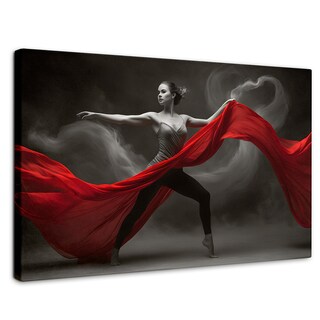 Foto 1 | Cuadro Blanco Y Negro Canvas Vuelo Escarlata 90x60
