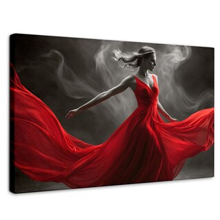 Foto 1 | Cuadro Blanco Y Negro Canvas Bailarina Ardiente 90x60