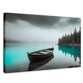 Foto 1 | Cuadro Blanco Y Negro Canvas Azul Profundo 90x60