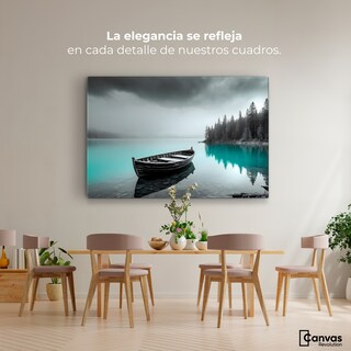 Foto 2 | Cuadro Blanco Y Negro Canvas Azul Profundo 90x60