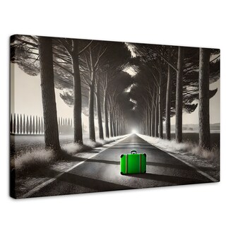 Foto 1 | Cuadro Blanco Y Negro Canvas Maleta Solitaria 90x60