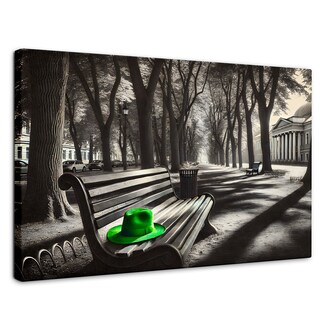 Foto 1 | Cuadro Blanco Y Negro Canvas Verde En Descanso 90x60