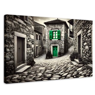 Foto 1 | Cuadro Blanco Y Negro Canvas Verde En La Sombra 90x60