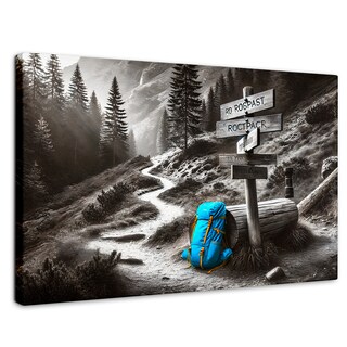 Foto 1 | Cuadro Blanco Y Negro Canvas Rumbo Al Bosque 90x60
