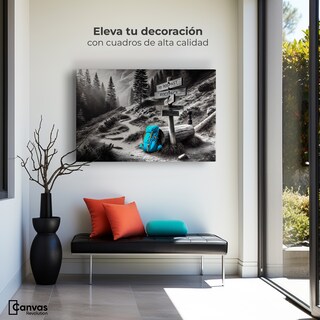 Foto 3 | Cuadro Blanco Y Negro Canvas Rumbo Al Bosque 90x60
