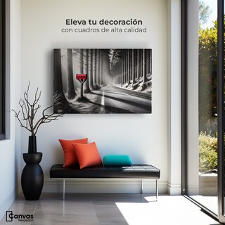 Foto 3 | Cuadro Blanco Y Negro Canvas Carta Al Viento 90x60