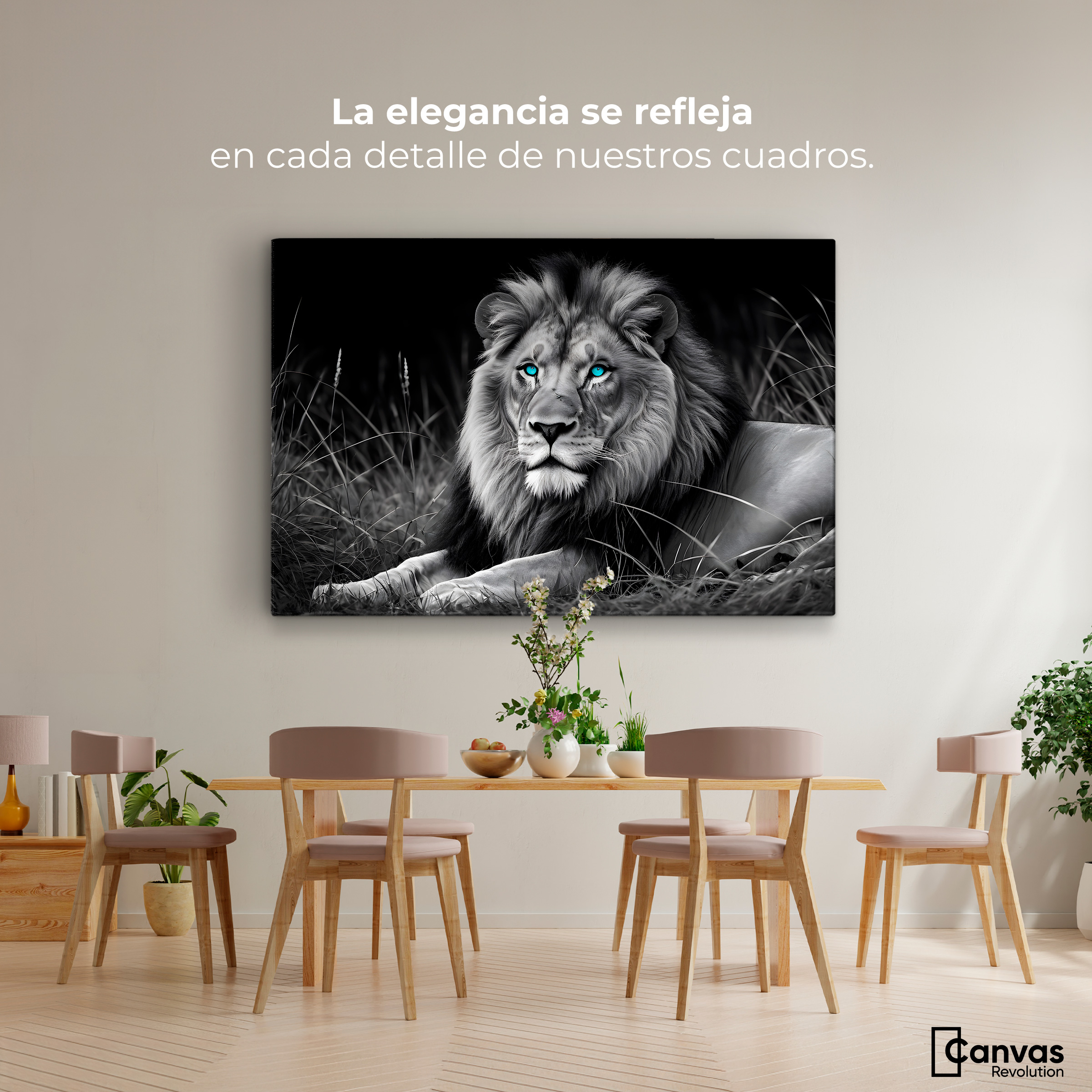 Foto 3 pulgar | Cuadro Blanco Y Negro Canvas Mirada Real 90x60