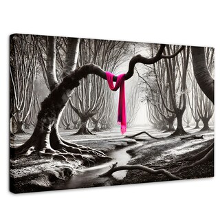 Foto 1 | Cuadro Blanco Y Negro Canvas Rosa Entre Raíces 90x60