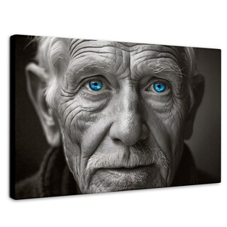 Foto 1 | Cuadro Blanco Y Negro Canvas Ojos De Historia 90x60