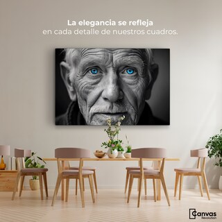 Foto 2 | Cuadro Blanco Y Negro Canvas Ojos De Historia 90x60