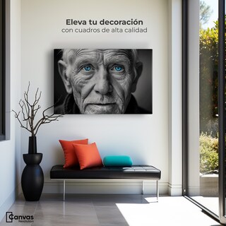 Foto 3 | Cuadro Blanco Y Negro Canvas Ojos De Historia 90x60