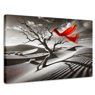 Foto 1 | Cuadro Blanco Y Negro Canvas Rojo Entre Espinas 90x60