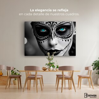 Foto 2 | Cuadro Blanco Y Negro Canvas Encanto Y Azul 90x60