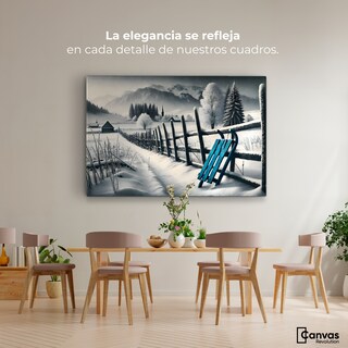 Foto 2 | Cuadro Blanco Y Negro Canvas Luz De Madera 90x60
