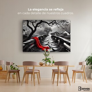 Foto 2 | Cuadro Blanco Y Negro Canvas Puente De Pasión 90x60