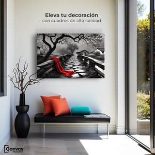 Foto 3 | Cuadro Blanco Y Negro Canvas Puente De Pasión 90x60