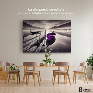 Foto 2 | Cuadro Blanco Y Negro Canvas Balza De Noche 90x60