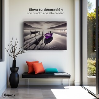 Foto 3 | Cuadro Blanco Y Negro Canvas Balza De Noche 90x60