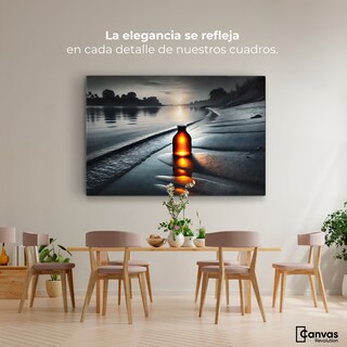 Foto 2 | Cuadro Blanco Y Negro Canvas Tesoro De Playa 90x60