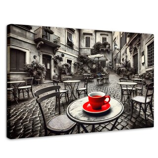 Foto 1 | Cuadro Blanco Y Negro Canvas Café Y Silencio 90x60