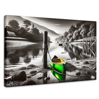 Foto 1 | Cuadro Blanco Y Negro Canvas Rumbo Del Agua 90x60