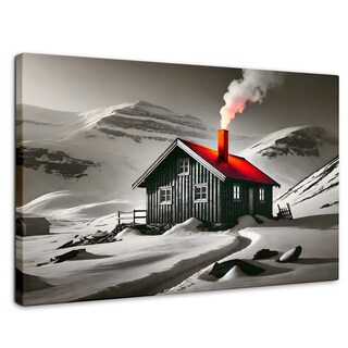 Foto 1 | Cuadro Blanco Y Negro Canvas Techo En Fuego 90x60