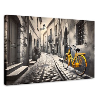 Foto 1 | Cuadro Blanco Y Negro Canvas Callejón Amarillo 90x60
