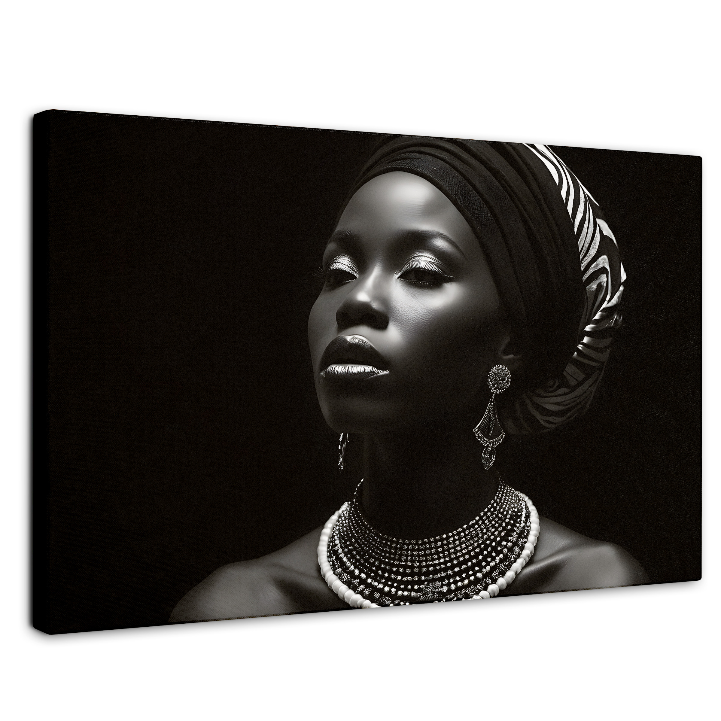 Cuadro Blanco Y Negro Canvas Elegancia En Sombra 90x60