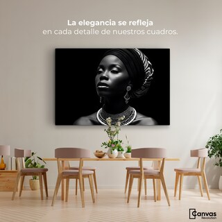 Foto 2 | Cuadro Blanco Y Negro Canvas Elegancia En Sombra 90x60