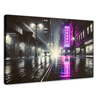 Foto 1 | Cuadro Blanco Y Negro Canvas Rosa Nocturno 90x60