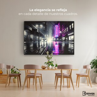 Foto 2 | Cuadro Blanco Y Negro Canvas Rosa Nocturno 90x60