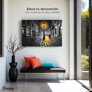 Foto 3 | Cuadro Blanco Y Negro Canvas Luz En El Pasado 90x60