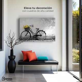 Foto 3 | Cuadro Blanco Y Negro Canvas Florece El Camino 90x60