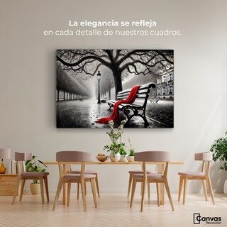 Foto 2 | Cuadro Blanco Y Negro Canvas Banca De Pasión 90x60