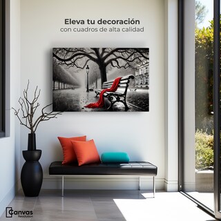 Foto 3 | Cuadro Blanco Y Negro Canvas Banca De Pasión 90x60