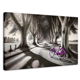 Foto 1 | Cuadro Blanco Y Negro Canvas Morado Natural 90x60