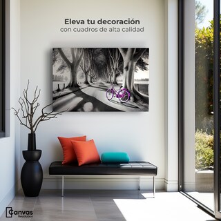 Foto 3 | Cuadro Blanco Y Negro Canvas Morado Natural 90x60