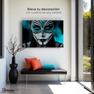 Foto 3 | Cuadro Blanco Y Negro Canvas Aqua En El Rostro 90x60