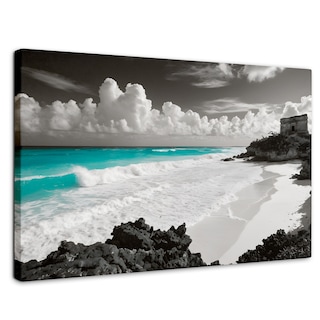 Foto 1 | Cuadro Blanco Y Negro Canvas Mar De Cristal 90x60