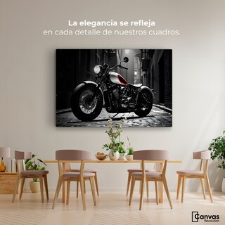 Foto 2 | Cuadro Blanco Y Negro Canvas Ruedas Clásicas 90x60