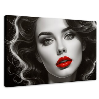 Foto 1 | Cuadro Blanco Y Negro Canvas Boca De Pasión 90x60