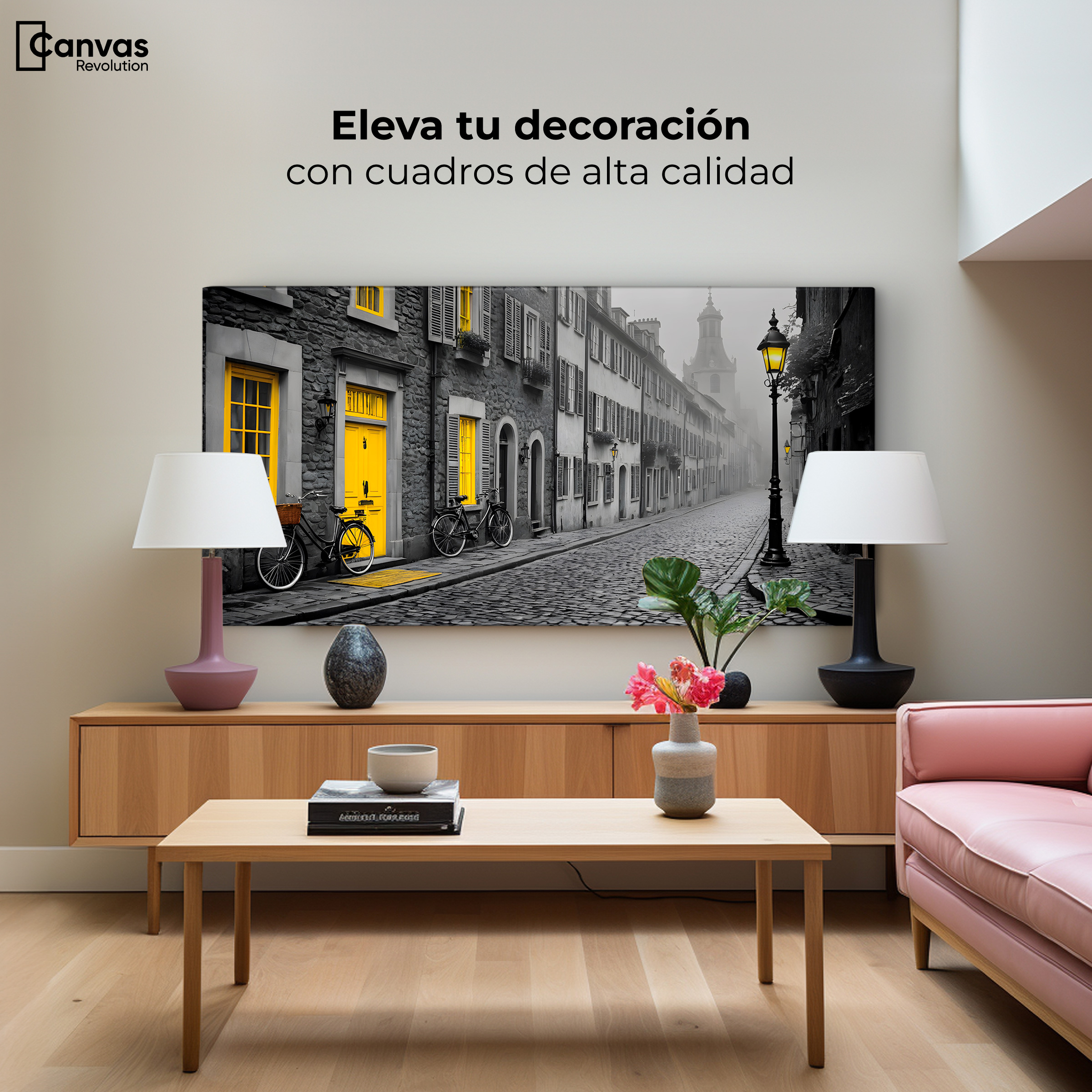 Foto 4 pulgar | Cuadro Blanco Y Negro Canvas Luz En La Ventana 120x60