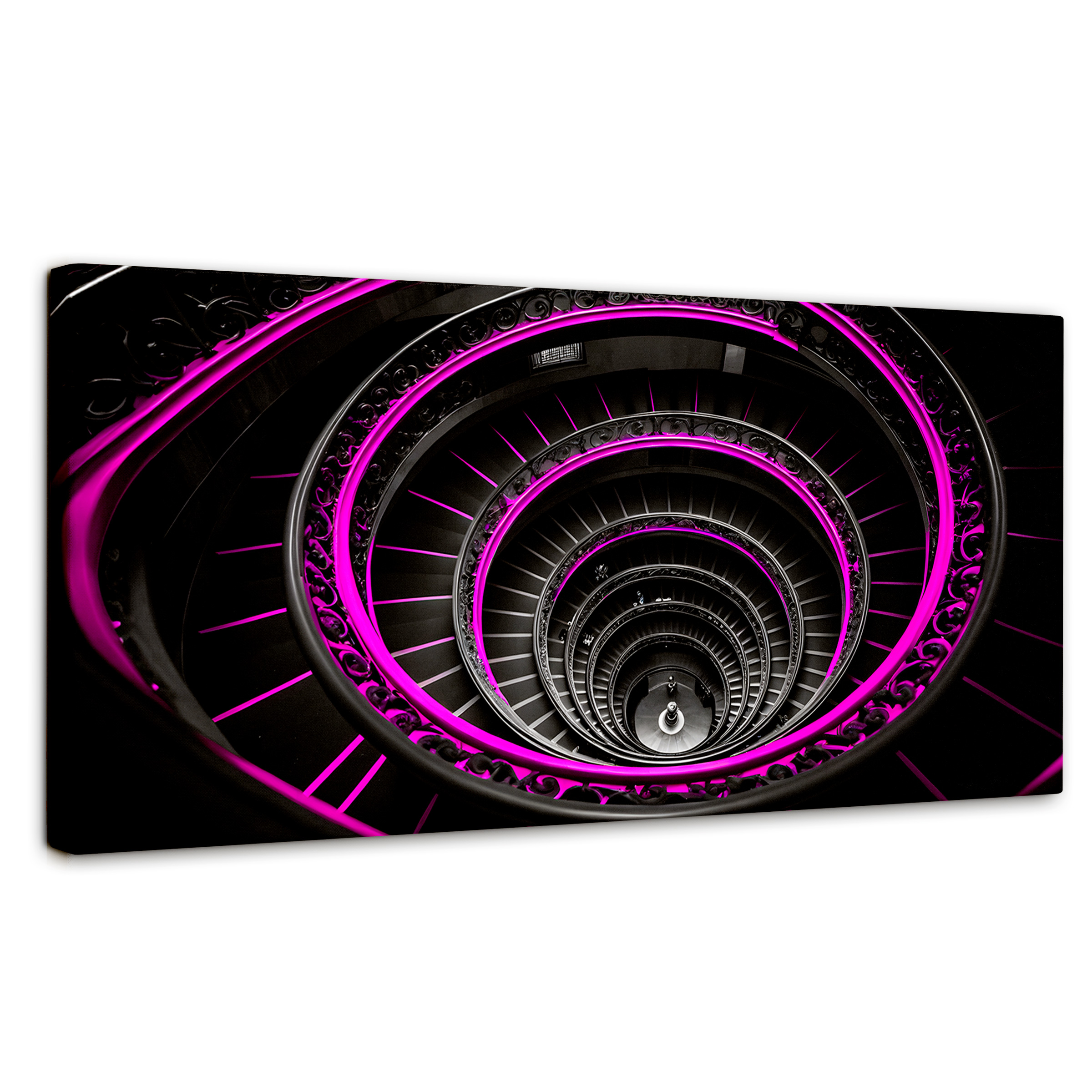 Foto 2 pulgar | Cuadro Blanco Y Negro Canvas Rosa En Ascenso 120x60