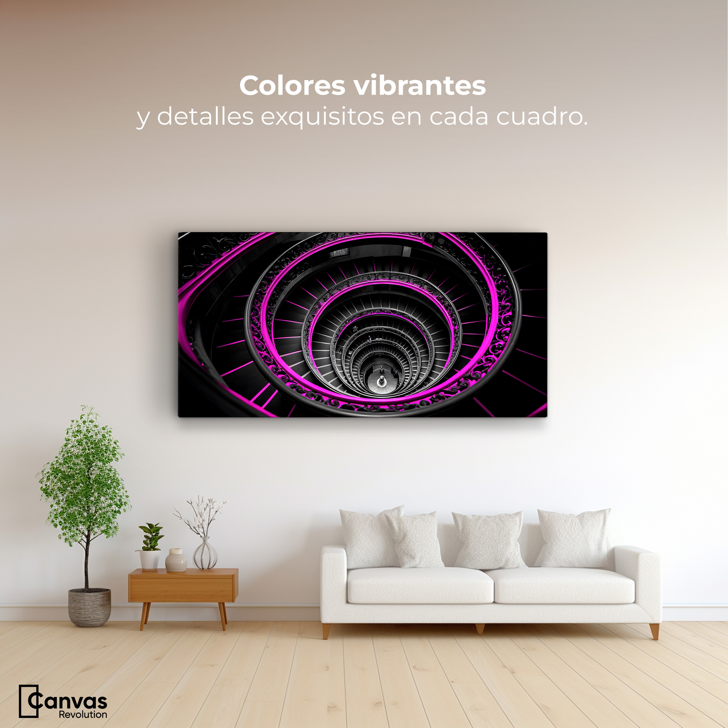 Foto 2 | Cuadro Blanco Y Negro Canvas Rosa En Ascenso 120x60