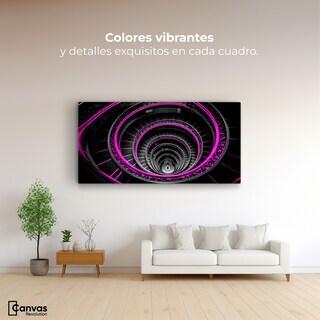 Foto 2 | Cuadro Blanco Y Negro Canvas Rosa En Ascenso 120x60