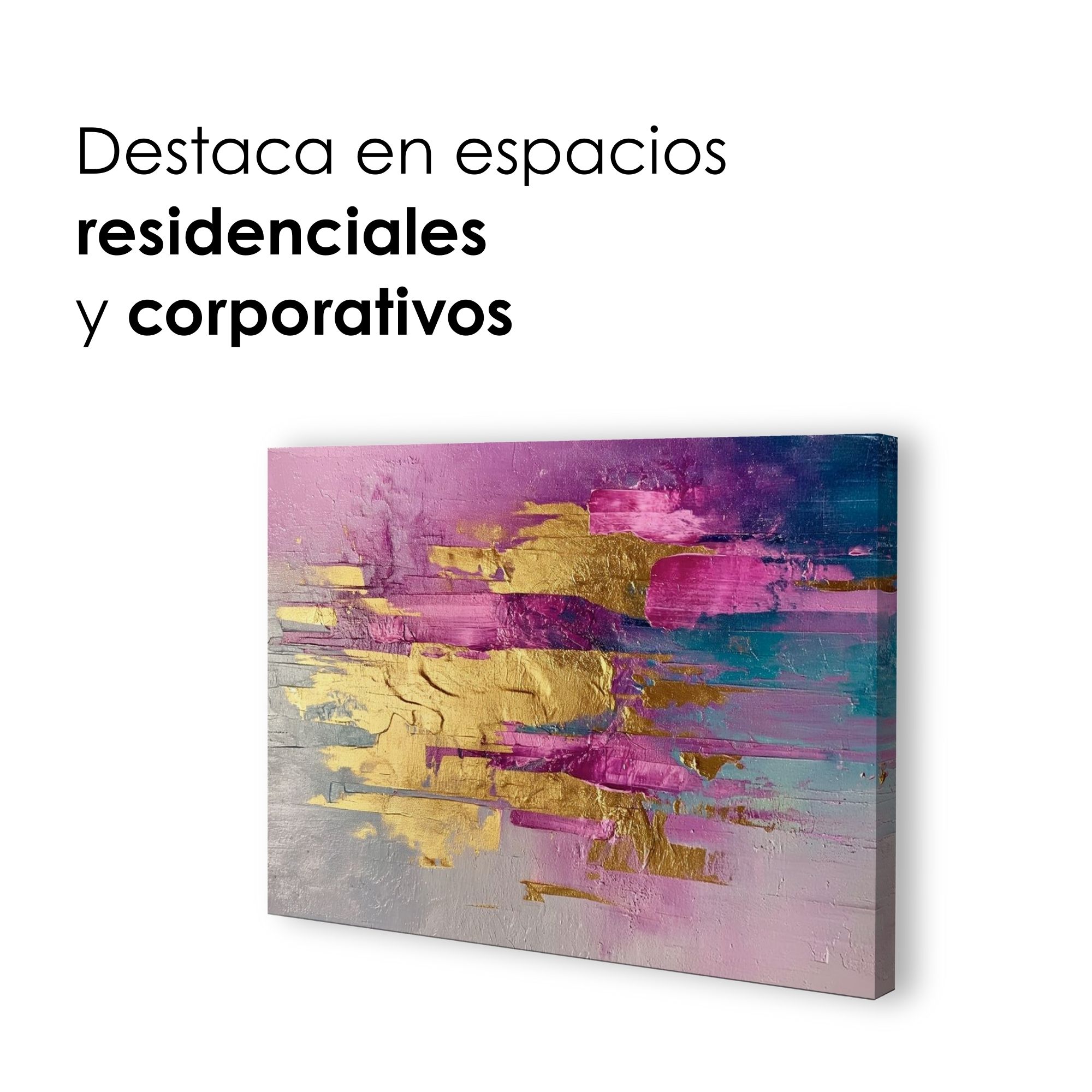 Foto 8 | Ilios Innova | Cuadro Decorativo Abstracto Rosa, Impreso En Tela 80x120cm, Impresión Digital De Alta Calidad